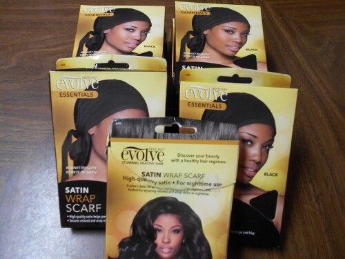 Bufanda de satén de alta calidad Evolve negra ropa de cabello nocturna - Imagen 1 de 3