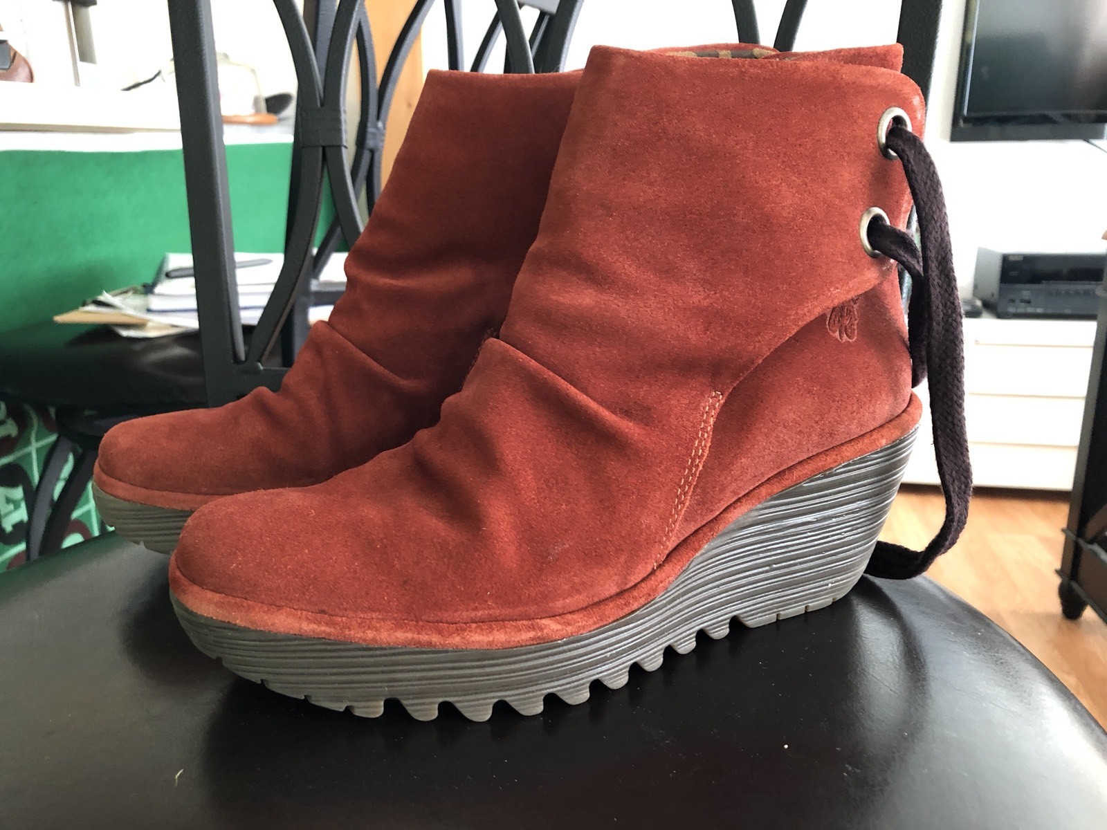 Fly London Yama Stiefel Brick ROT 38 Made In Portugal Fly London Yama Stiefel Brick ROT 38 Made In Portugal
