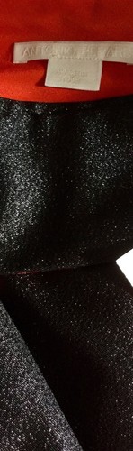 NEW Antonio Berardi Split Zip Front Red/Black Glitz Skirt (Size 40/6)-MSRP $1350 - Picture 4 of 12