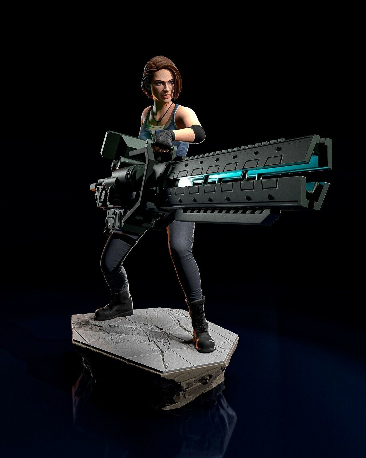 Jill Valentine Statue - Resident Evil 3 3D model 3D printable