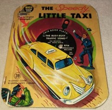 THE SPEEDY LITTLE TAXI MAGIC TALKING BOOK 1955 first edition record LP 45 book