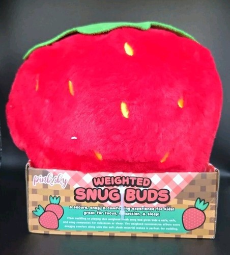 Neu im Karton gewichtete kuschelige Knospen von Pink Sky Plüsch ~ Erdbeere 2,2 Pfund - Bild 3 von 6