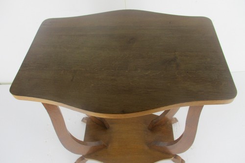 Antique Art Deco Coffee Side Occasional Wine table Cabinet Two Tier  Gorgeous - Picture 4 of 11