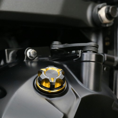 T-Axis Gold Crankcase Oil Filler Cap For DL 650 XT V-Strom 17-19 20 21 22 23 - Picture 2 of 4