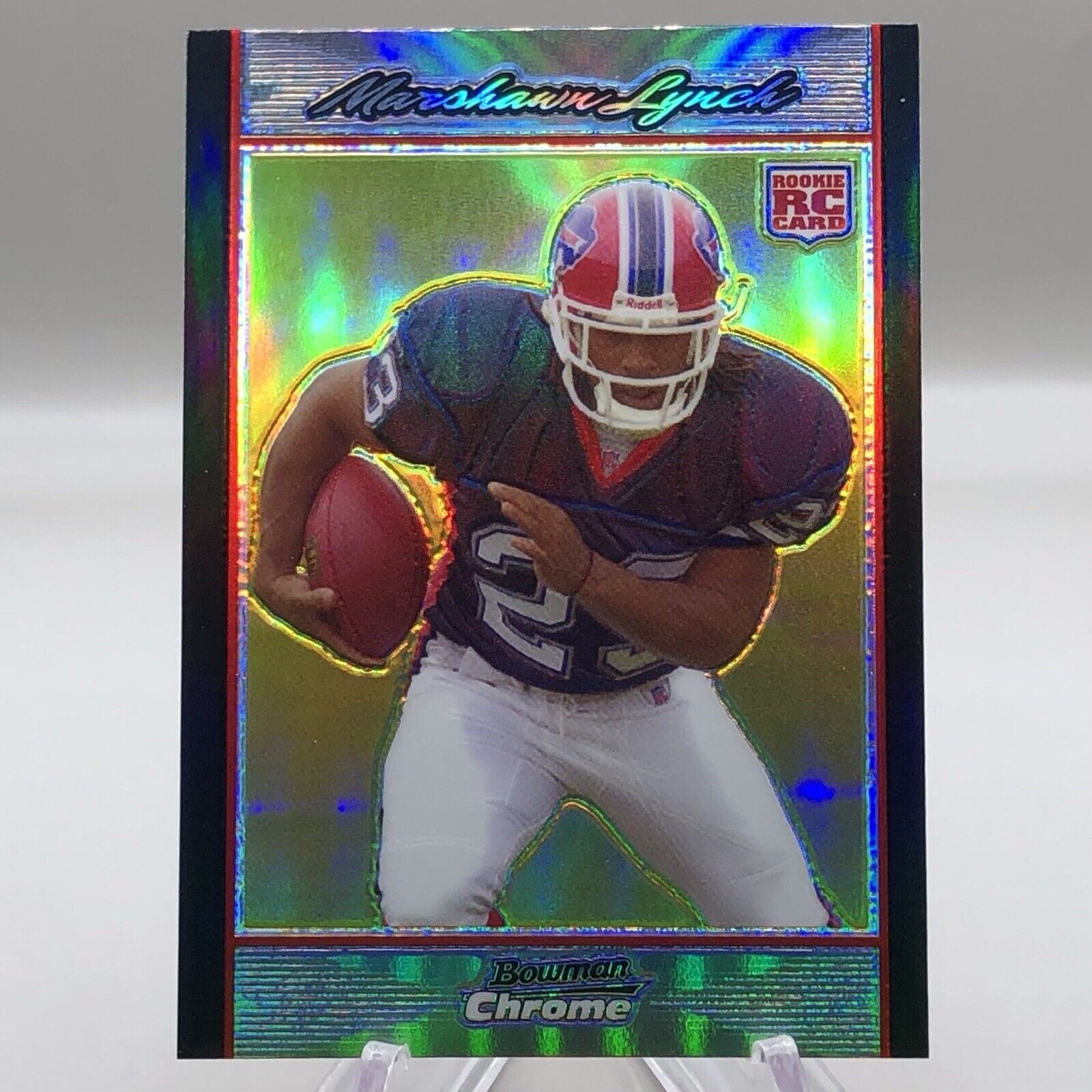 2007 Marshawn Lynch Bowman Chrome #BC66 Refractor Rookie Card RC