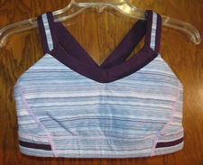 Lululemon 6 Rack Pack Bra Lilac Wave Twist Caspian Blue Deep Zinfandel EUC! 
