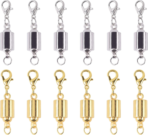 10 Set Fermagli Magnetici a Vite Misti per Collana, Chiusura Convertitore Magnetico di Sicurezza - Foto 5 di 12