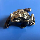 Brass Toad Figurine Small Animal Statue Table Office Home Decoration Toy Gifts