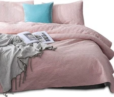 KASENTEX Quilted Coverlet Set Luxury Microfiber Bedding King Quilt + 2 Shams