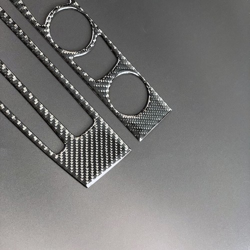 Carbon Fiber Dual CD&AC Panel Trim Cover Sticker for BMW 5 Series E60 2008-2010 - Foto 10 di 11