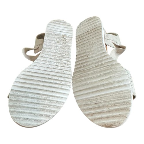 Women’s Skechers Bobs Off White Memory Foam Strap Sandals Sz 7 - Picture 7 of 8