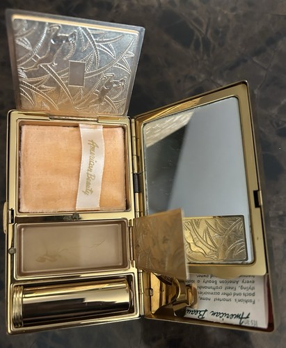  1940s Elgin American Carry All Makeup Compact Comb Powder  Bobbie Pins Mirror  - Bild 12 von 14
