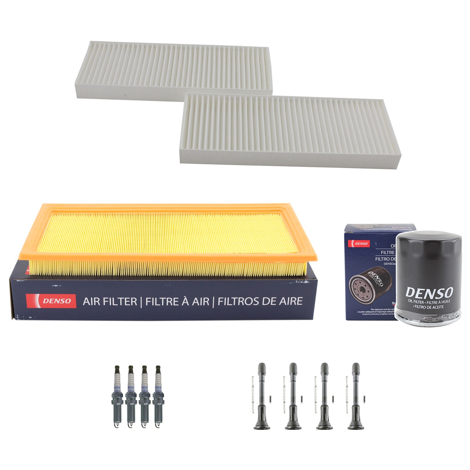 Denso Tune Up Kit NGK 4 Spark Plugs  Boots Kit for Frontier 2.5L L4 GAS QR25DE