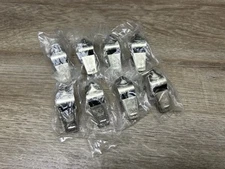 Vintage Champion Chromed Metal Police Field Whistle Lot Of 8 New