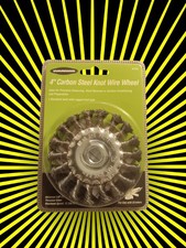 Harbor Freight Warrior 4" Carbon Steel Knot Wire Wheel 91278 1/2" Face Grinding