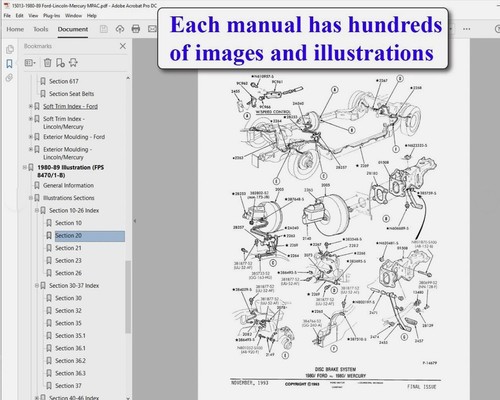 1980 - 1989 Ford Lincoln Mercury Master Car Parts Catalog on USB - Picture 5 of 9