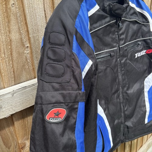 TUZO Motorrad Motorrad Jacke UK Größe: XL schwarz/weiß/blau - Bild 3 von 12