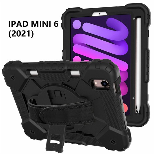 For iPad 10.2 9th Air 4 Pro 11 mini 6 Pro 9.7 Shockproof Rugged Stand Case Strap - Picture 26 of 120