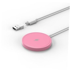 Magnetic Wireless Charger for iPhone 15W Wireless Charger Fast Mag Safe Pink