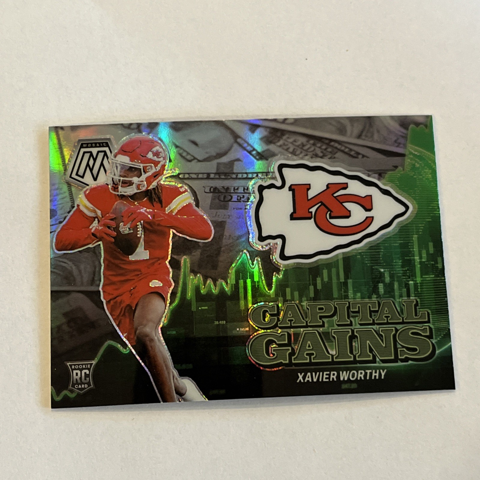 2024 Panini Mosaic - Capital Gains Xavier Worthy #25 Silver Prizm (RC)