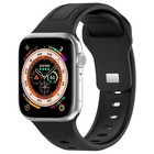 Per cinturino in silicone con fibbia quadrata da 44 mm per Apple Watch 5 (nero)