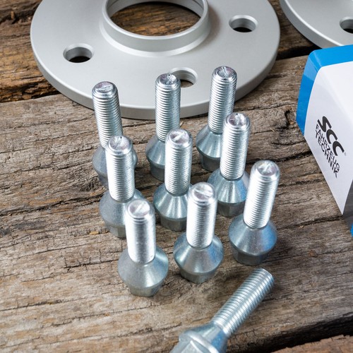 Ensanchamiento de carril 20 mm 2x10 mm incl. tornillos 5x120 para placas de carril BMW M14x1,25 - Imagen 3 de 6