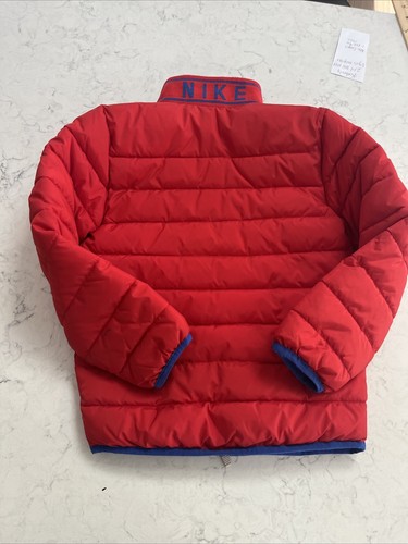 Nike Lightweight kids jacket unisex 5/6 years old red with blue preowned - Picture 8 of 10