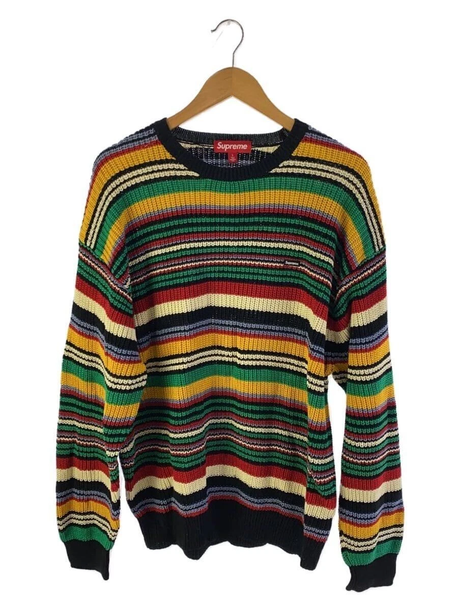 Pull tricot suprême 23AW petite boîte sweat côtelé (coton épais L multi occasion