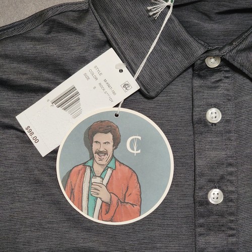 Chemise Criquet Players homme S gris rock stable polo poche golf neuve avec étiquette 98 $ vente au détail - Photo 5/9