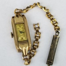 Vintage Ladies Bulova watch 1926 Mechanical 10K GOLD rgp 7 JEWELS parts repair