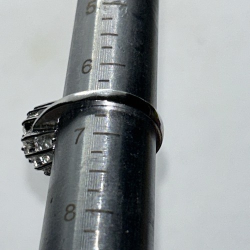 Nuevo Anillo de Cristal de Plata de Ley, Anillo de Cóctel 925 Talla 6.5 - Imagen 5 de 5