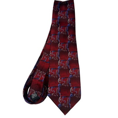 The Beatles Necktie One Size Mens When I'm Sixty-Four Silk Abstract Red