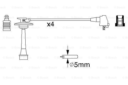 IGNITION CABLE SET LEADS KIT 0 986 356 933 BOSCH NEW OE REPLACEMENT - Picture 7 of 10