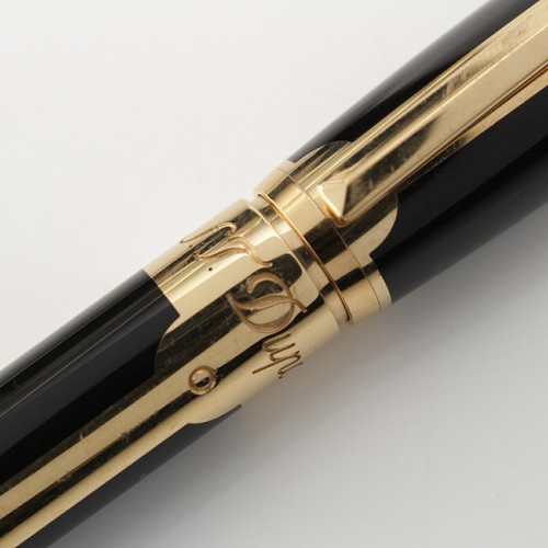 Dupont Bogey Collection Fountain Pen 14K Nib Black x Gold - Picture 4 of 13