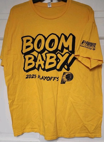 NBA Indiana Pacers BOOM BABY SGA 2025 PLAYOFFS T-Shirt, HERREN XL