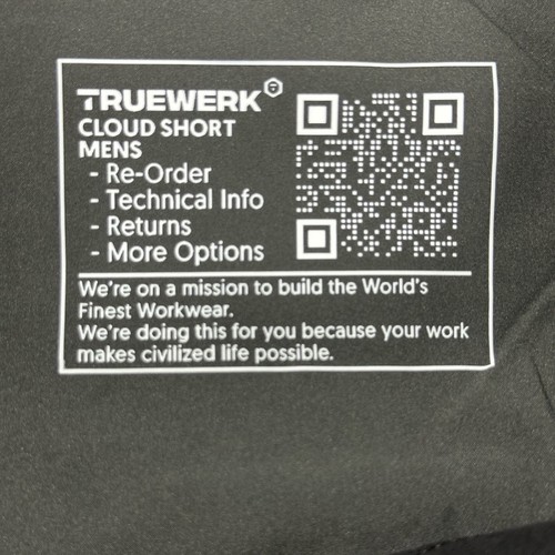 Truewerk Herren Größe Small Cloud Performance Shorts Arbeitskleidung Utility grau neu mit Etikett - Bild 4 von 6