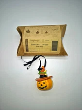 Longaberger Halloween 2008 Ceramic Jack-o'-Lantern Pumpkin Tie-On for Baskets