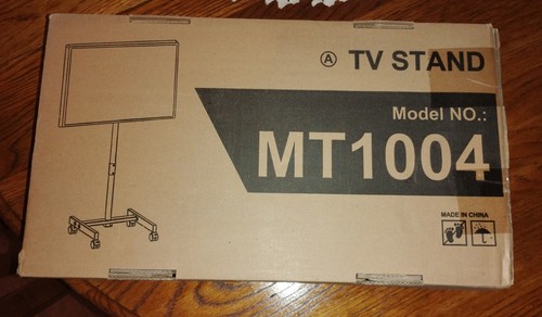 Modern Rolling TV Stand for 13 to 50 inch TVs Tilt Metal TV Stand Wheels - Picture 1 of 3