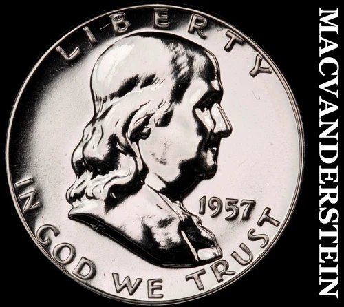 1957 Silver Franklin Half Dollar - Choice Gem Proof  Lustrous  #G9459