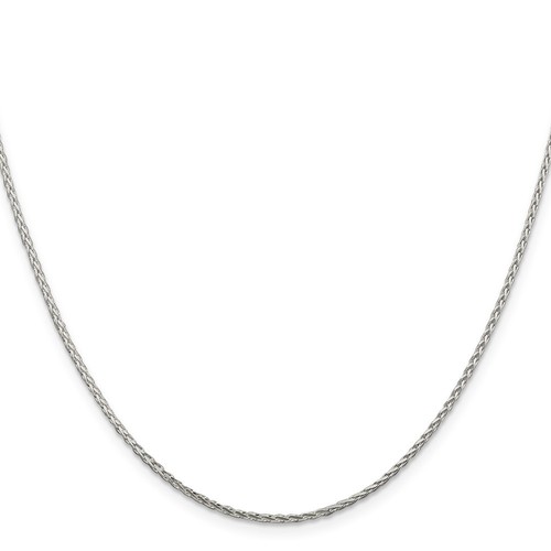 Sterling Silber 1,45 mm Diamantschliff Runde Spiga Kette Halskette 28" für Frauen - Bild 2 von 4