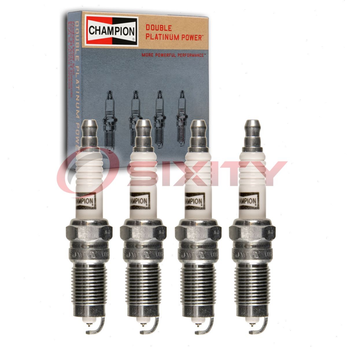 4 pc Champion Double Platinum 7407 Spark Plugs for SP506 RS14ZPYPB AWSF44PP pi