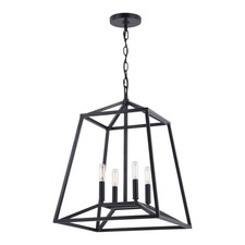 Hayes 4-Light Pendant in Farmhouse and Lantern Style 21.25 Inches Tall and 16