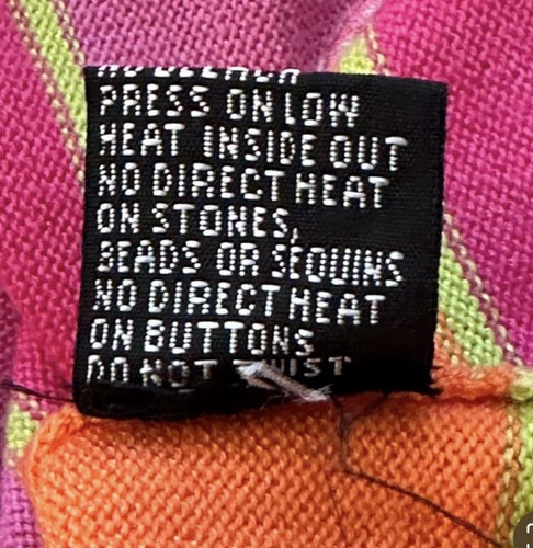 Berek Vintage Striped FLAMINGO Embroidered Cardigan Sweater Size Medium - Picture 11 of 13