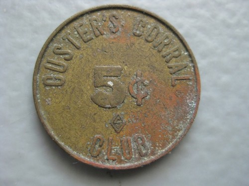 VIETNAM MILITARY MESS CLUB TOKEN CUSTER'S CORRAL US ARMY MARINES HUEY COBRA USA