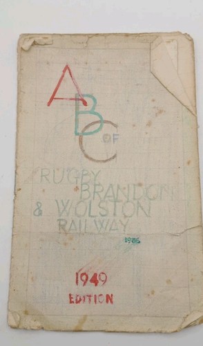 Vintage ABC RUGBY BRANDON & WOLSTON 1949 Hand Written Railway Trains Booklet
