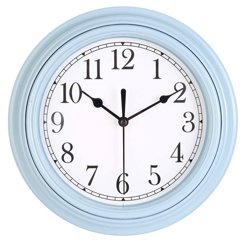 Silent Wall Clock Kitchen 9 Inch Non-Ticking Decorative Bedroom Office Wall C...