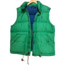 Polo Ralph Lauren Men  s Size L Green Puffer Duck Down Full Zip Sleeveless Vest