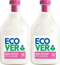 Image of Ecover Fabric Softener, Apple Blossom & Almond, 2 x 50 Washes, 2 x 1.5L