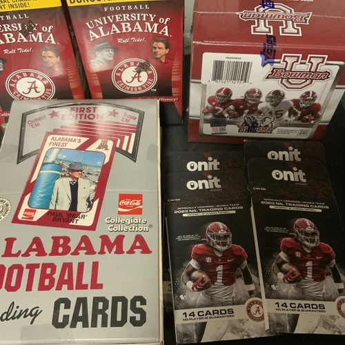 Alabama Football Cards NIL ONIT Upper Deck Blasters 1989 Coca Cola Boxes Bowman