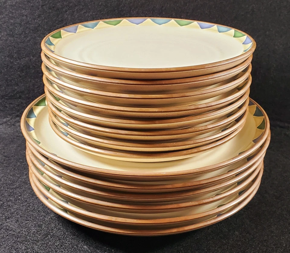 Ensalada o platos de cena de gres Noritake Abilene 8480, patrón suroeste - Imagen 2 de 2